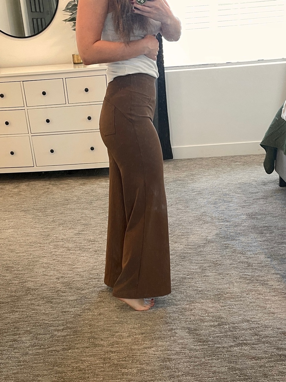 HALARA High-Rise Wide-Leg Pants in Brown - Picture 6 of 6